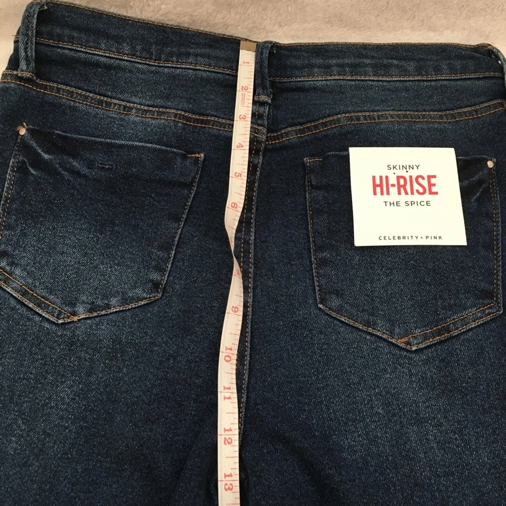 Celebrity pink skinny hi-rise jeans, size 11/30 - Picture 8 of 9